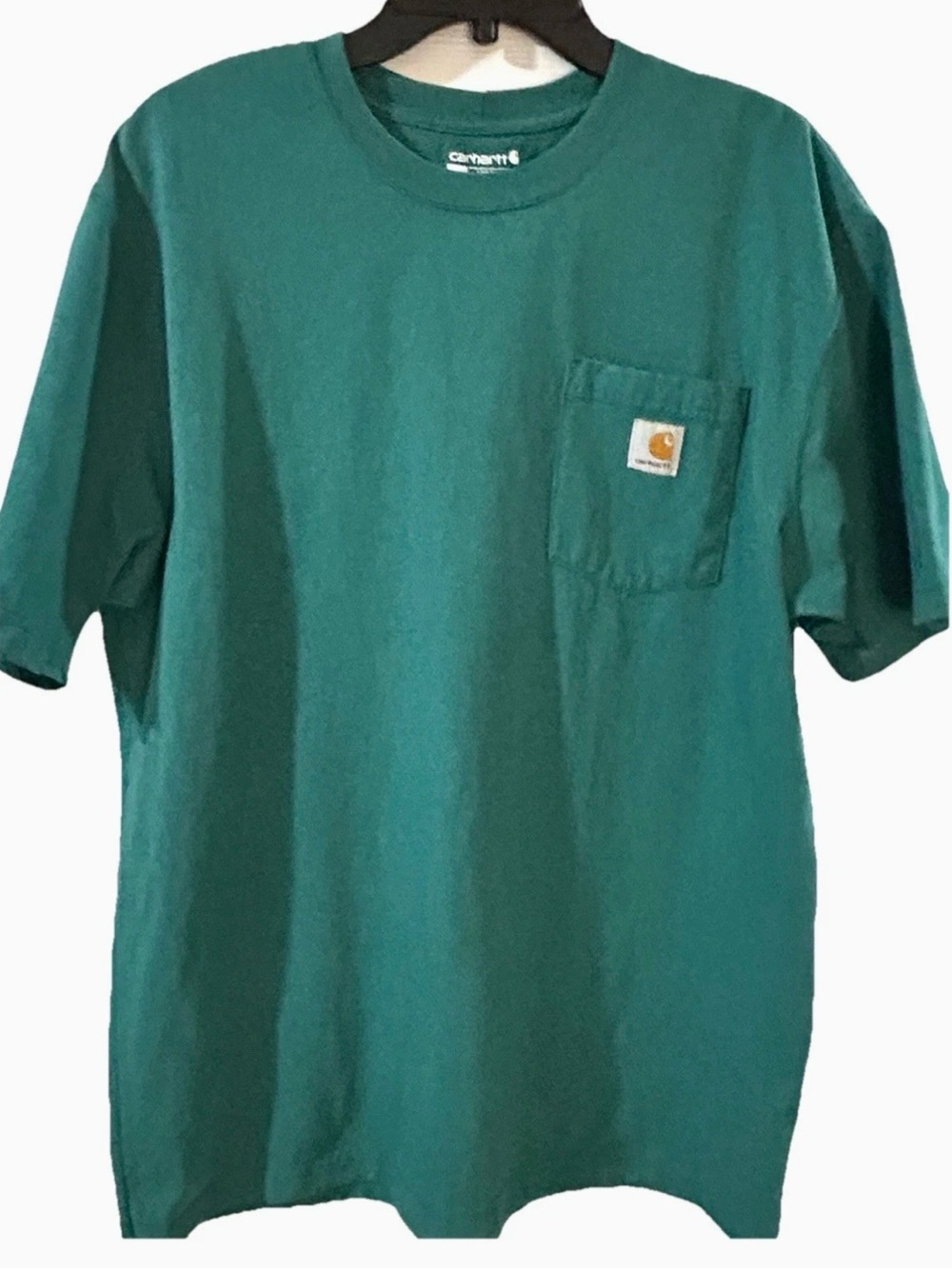 Carhartt Men's Green Short Sleeve Pocket Loose Fit Crewneck T-Shirt L